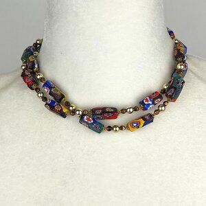 Vintage Venetian Murano Mellefiori Moretti Beaded Necklace